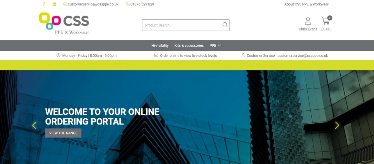Online ordering portal 